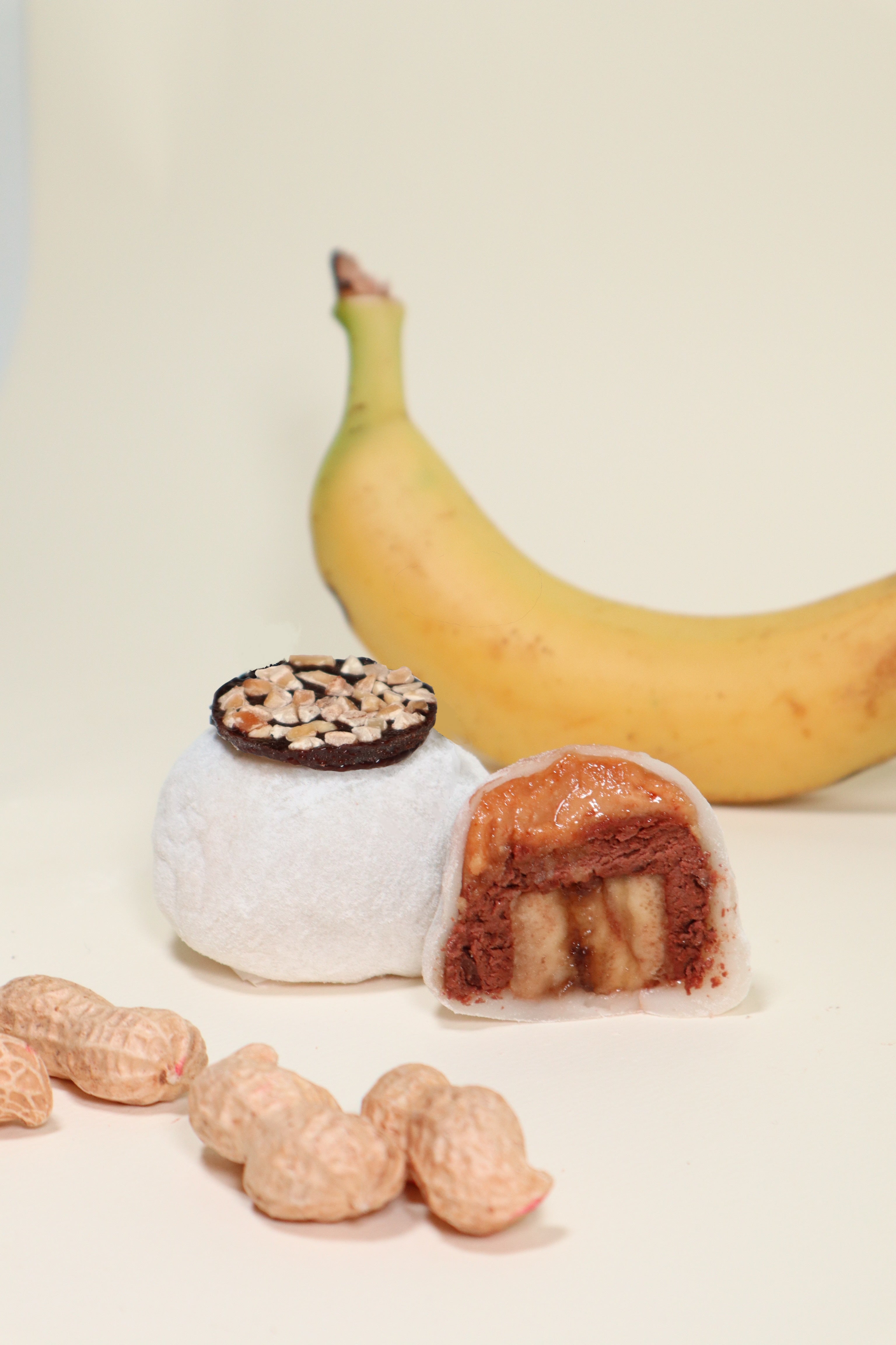 Peanut Banana Chocolate Mochi